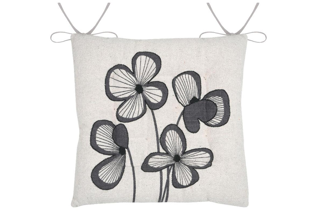 CHAIR CUSHION 38/38CM TILDA ECRU