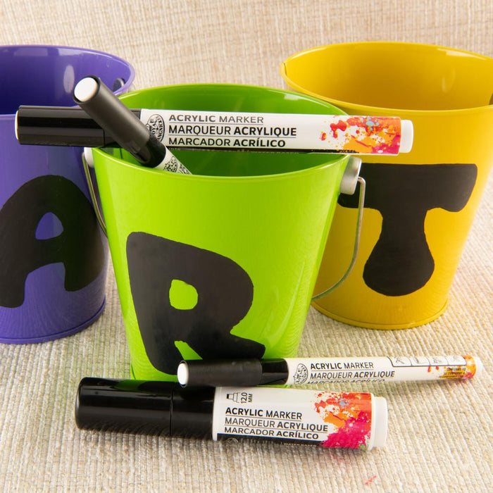 ARTIST ACRYLIC PAINT MARKERS 4PCS BLACK