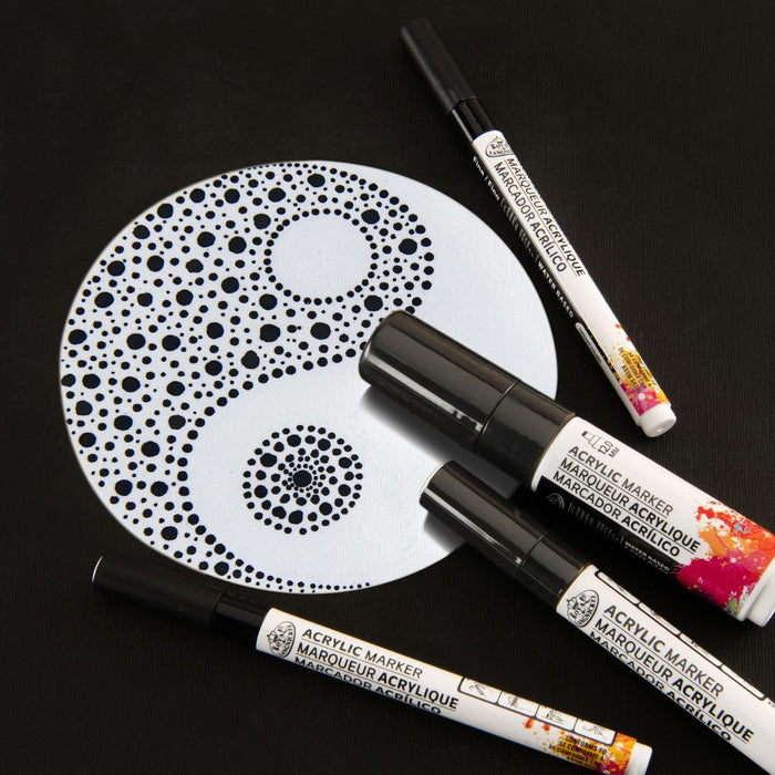 ARTIST ACRYLIC PAINT MARKERS 4PCS BLACK