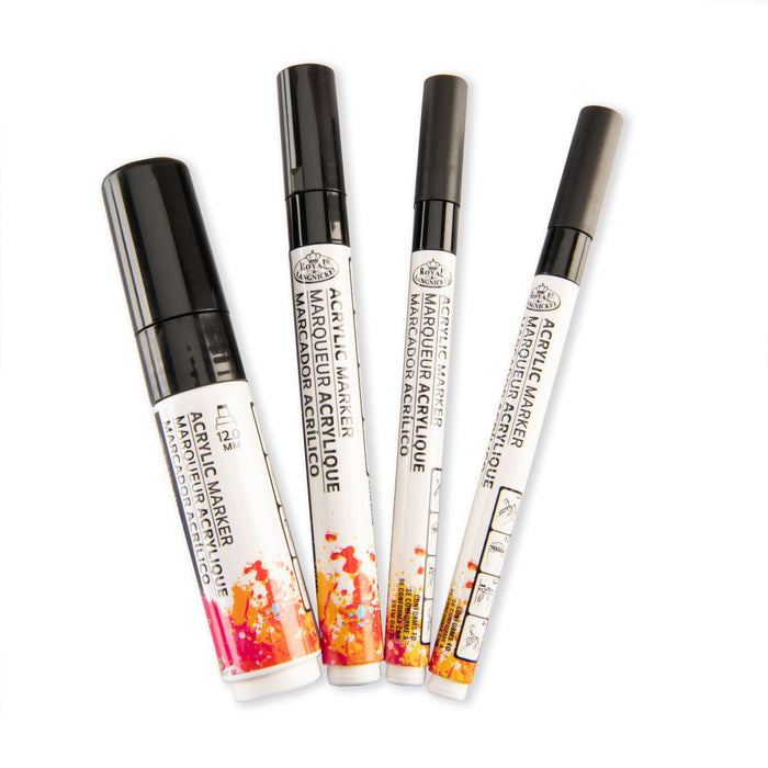 ARTIST ACRYLIC PAINT MARKERS 4PCS BLACK