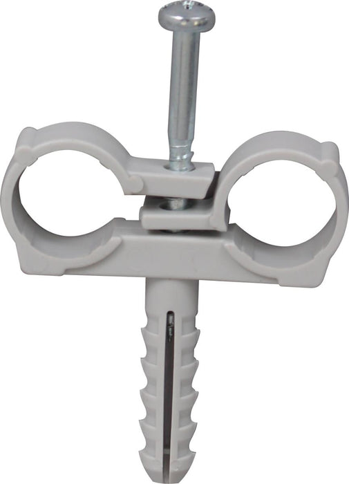 DOUBLE PIPE CLAMP WITH DOWEL F16