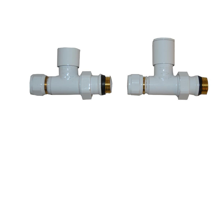 RADIATOR SET LUX DUO WHITE STRAIGHT 1/2''X1