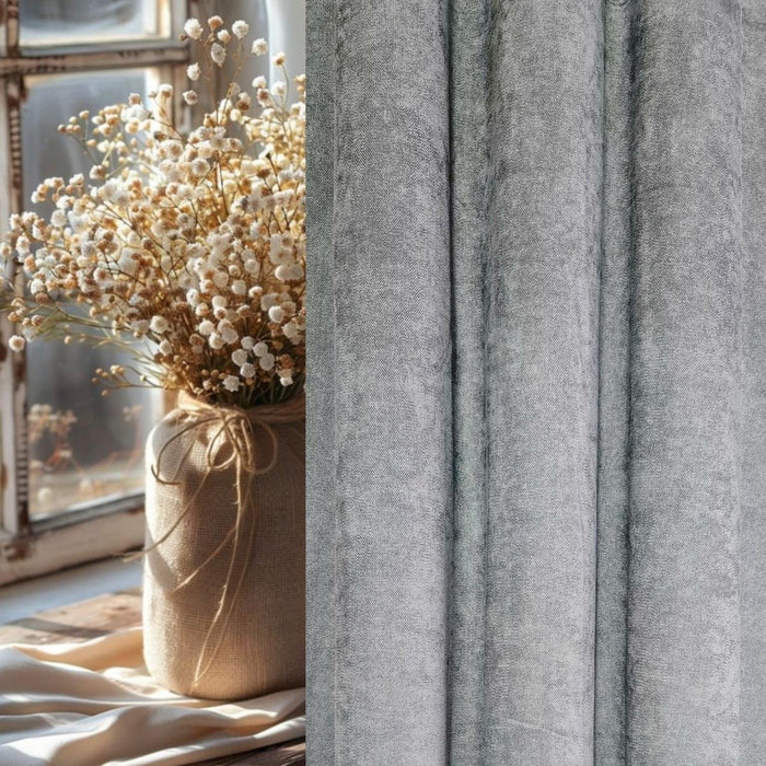 CURTAIN DENSE 145X270CM DIMOUT GREY MELANGE