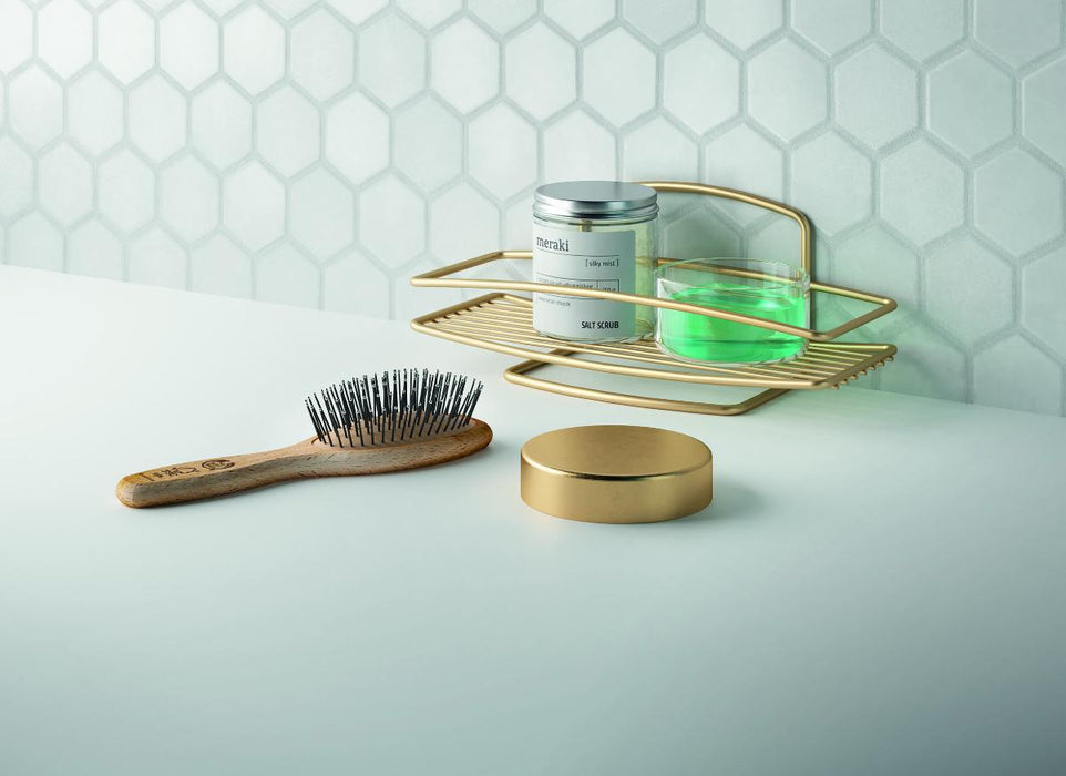 RECTANGULAR SHELF 1 LEVEL ONDA BRASS