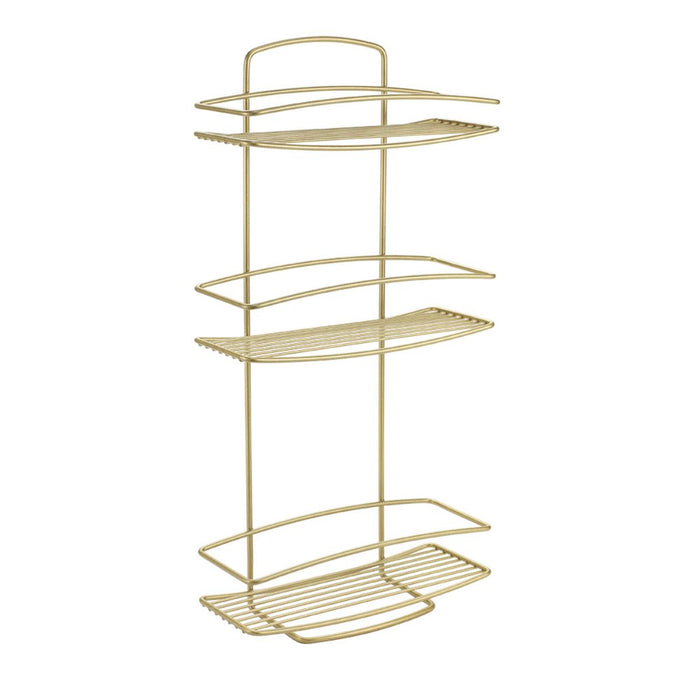 RECTANGULAR SHELF 3 LEVELS ONDA BRASS