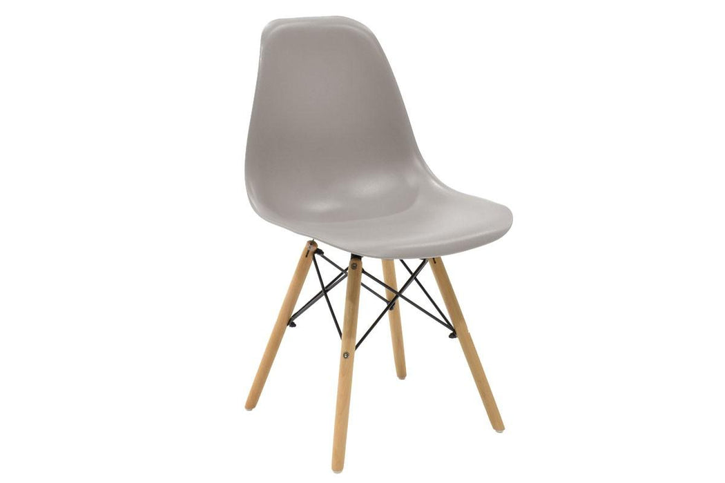 DINING CHAIR GREY/NATURAL WOOD
