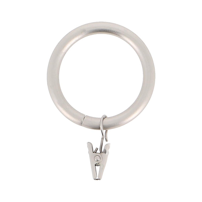 RINGS WITH CLIPS F52 CHROME MATT 10 PCS