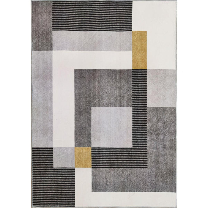 CARPET HIMALAYAN GEOMETRY GREY 80X150 CM
