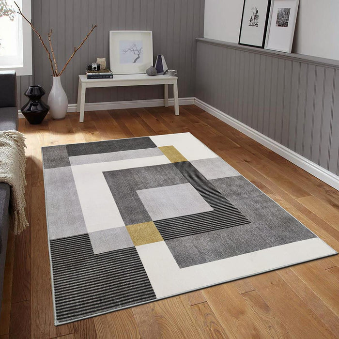CARPET HIMALAYA GEOMETRY GREY 160X230 CM