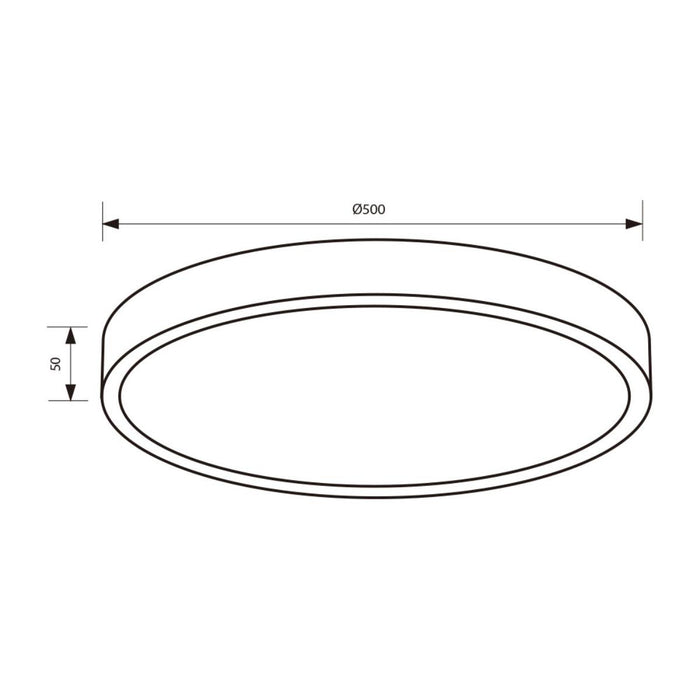 LED CEILING LAMP 45W CCT 50CM GOLD 50CM GOLD VIVALUX LUKA