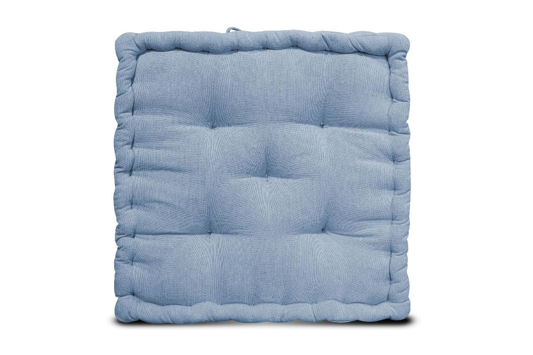 FLOOR CUSHION 40X40X8 LIGHT BLUE