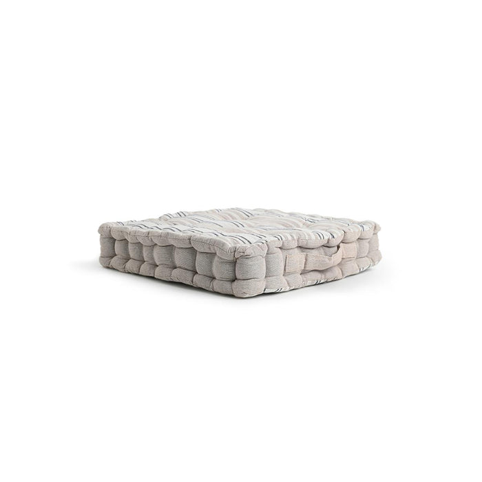 FLOOR CUSHION 40X40X8 STRIPE BLUE