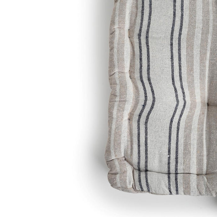 FLOOR CUSHION 40X40X8 STRIPE BLUE