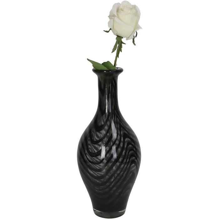 VASE BLACK 33X14X14CM