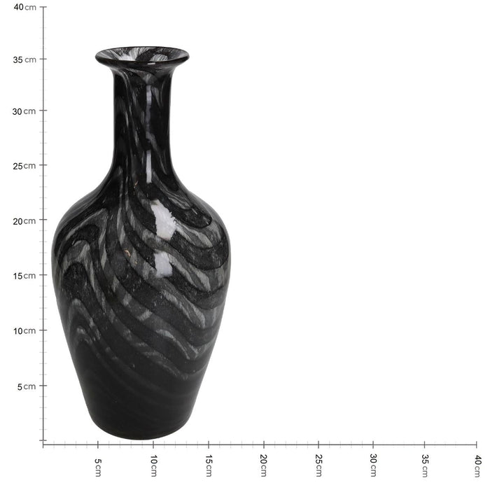 VASE BLACK 36X17X17CM
