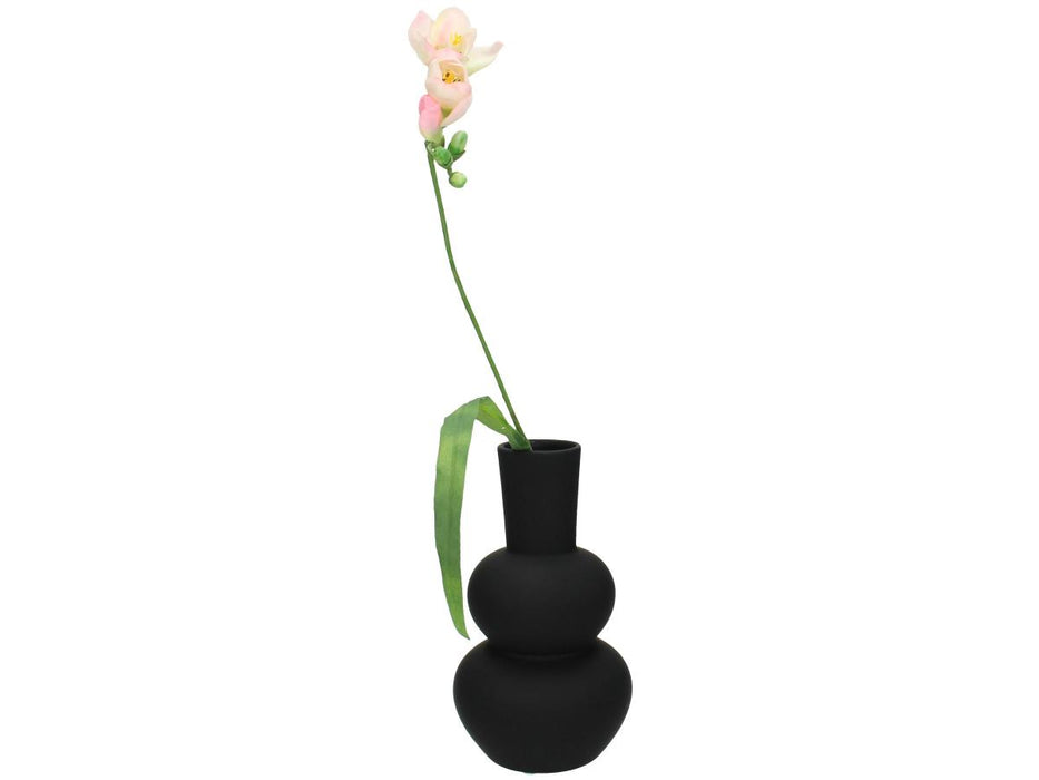 VASE BLACK 20X11X11CM