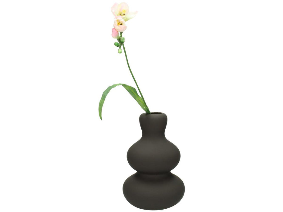 VASE BROWN 20X14X14CM