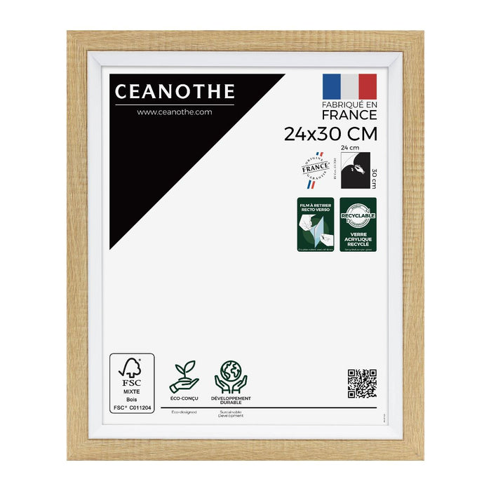 FRAME 24X30 ACTUAL NATURAL WOOD