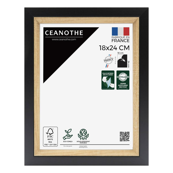 FRAME 18X24 ACTUAL WOOD BLACK