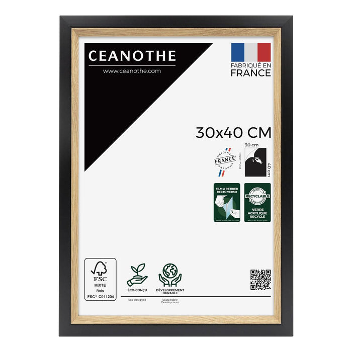 FRAME 30X40 ACTUAL WOOD BLACK