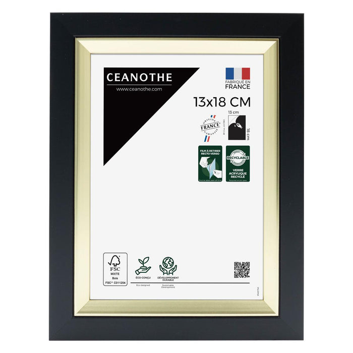 FRAME 13X18 ACTUAL BLACK GOLD