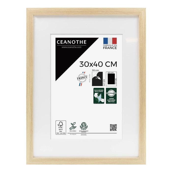 FRAME 30X40 CM HOLE 20X30 MILAN WOOD