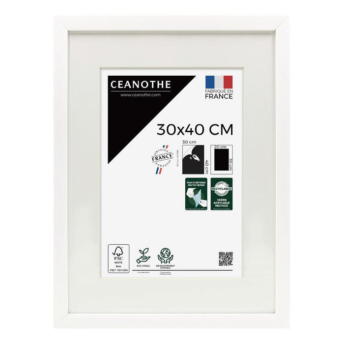 FRAME 30X40 CM HOLE 20X30 MILAN WHITE