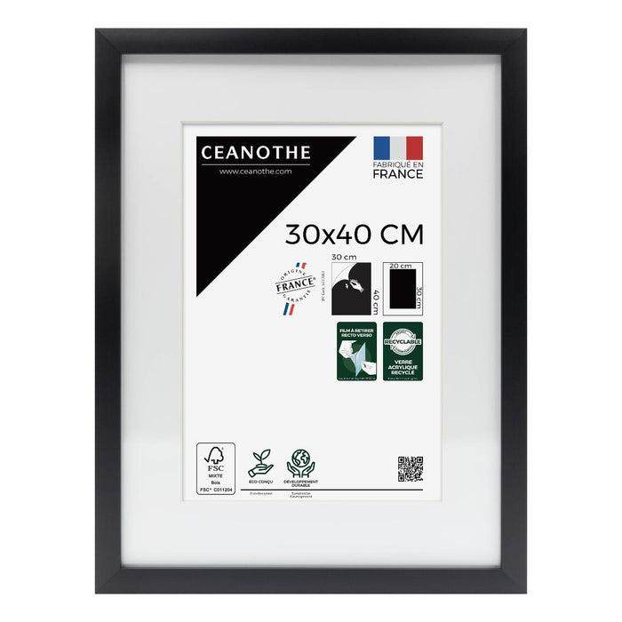 FRAME 30X40 CM HOLE 20X30 MILAN BLACK