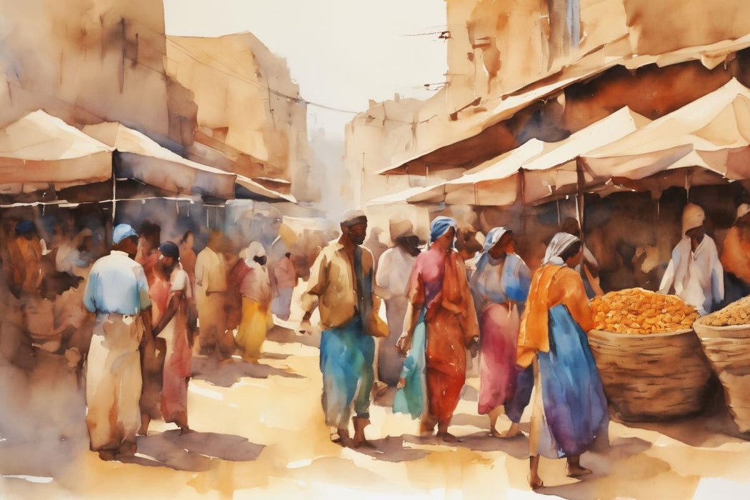 PAINTING 65X97 CM MARKET