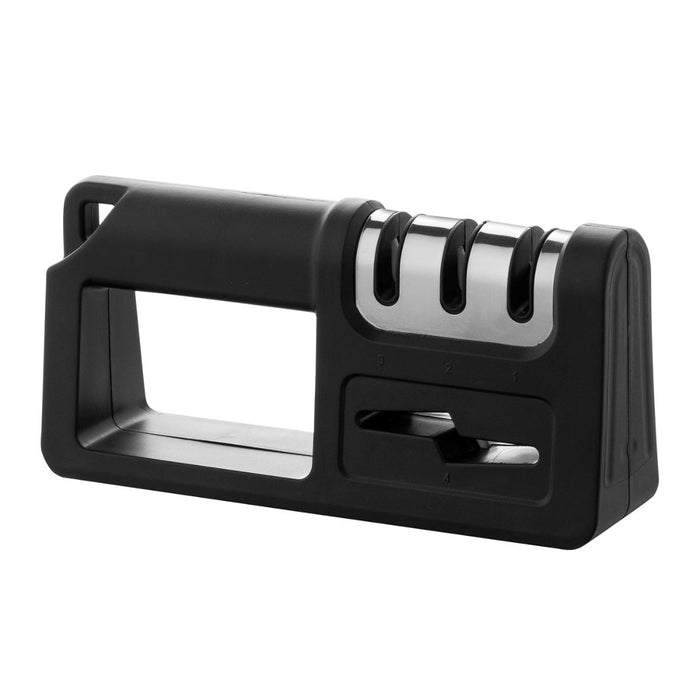 ALLIO BLACK FLORINA KNIFE SET WITH SHARPENER