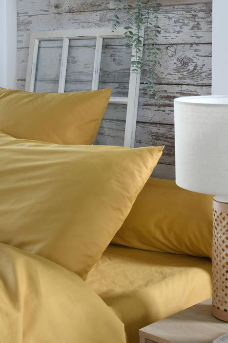 FITTED SHEET 90/190 ELYSEE MUSTARD