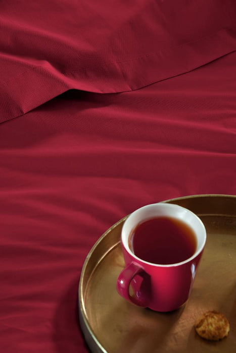 FITTED SHEET 140/200 ELYSEE RED