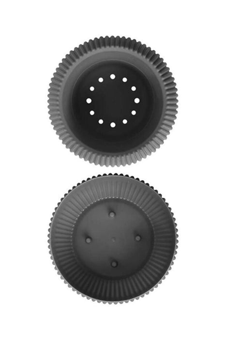 FLOWER POT CORAL PVC D9 CM ANTHRACITE