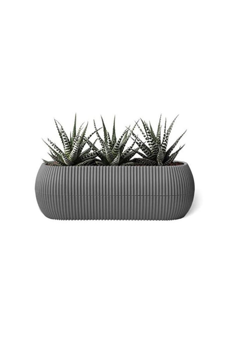 FLOWER POT CORAL PVC 28X12 CM ANTHRACITE