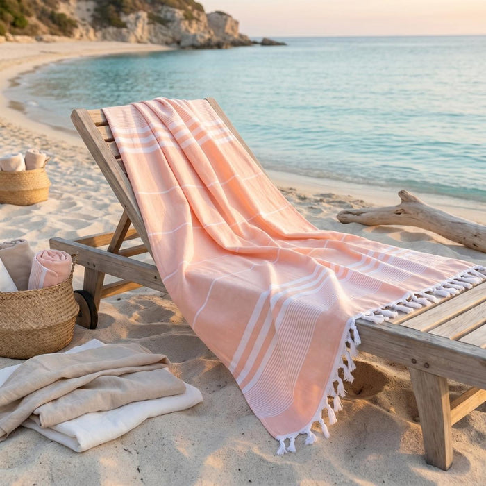 BEACH TOWEL 80X160CM PINK