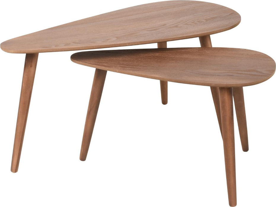 SIDE TABLE 2 PIECES WALNUT