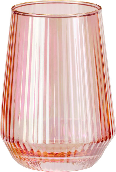 WATER GLASS 400ML AMBER GLASS