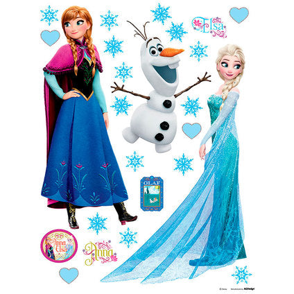 DISNEY STICKER 65X85 CM./1 PIECE ELSA, ANNA, OLAF