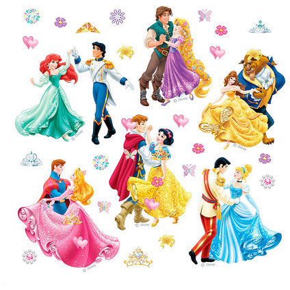 DISNEY STICKER 30X30 CM./1 PIECE PRINCESS