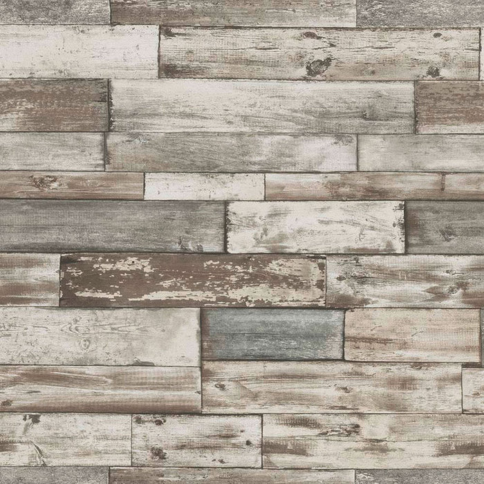 WALLPAPER DUPLEX IMITATIONS BOARDS GRAY
