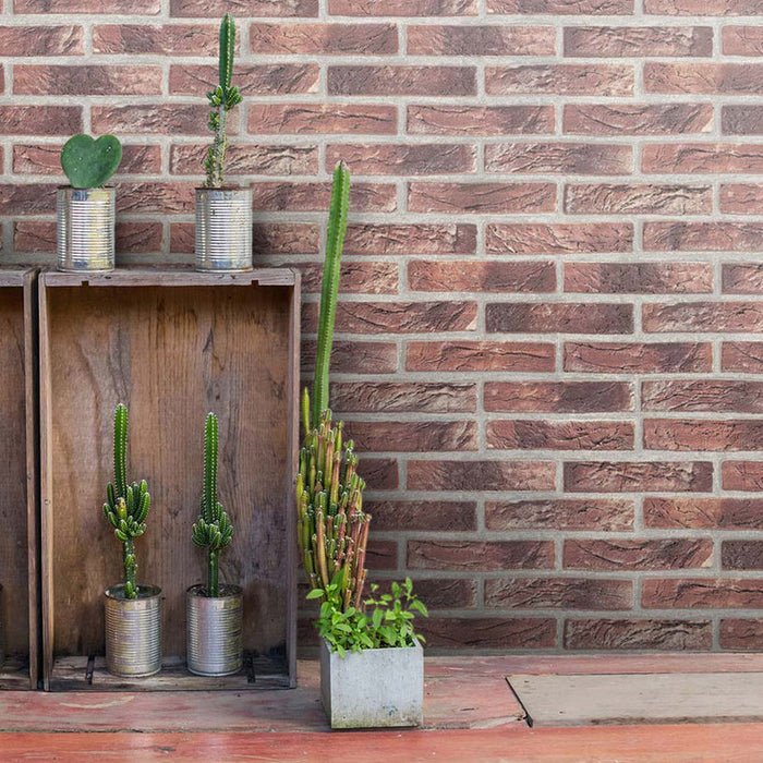 RED BRICK VINYL WALLPAPER