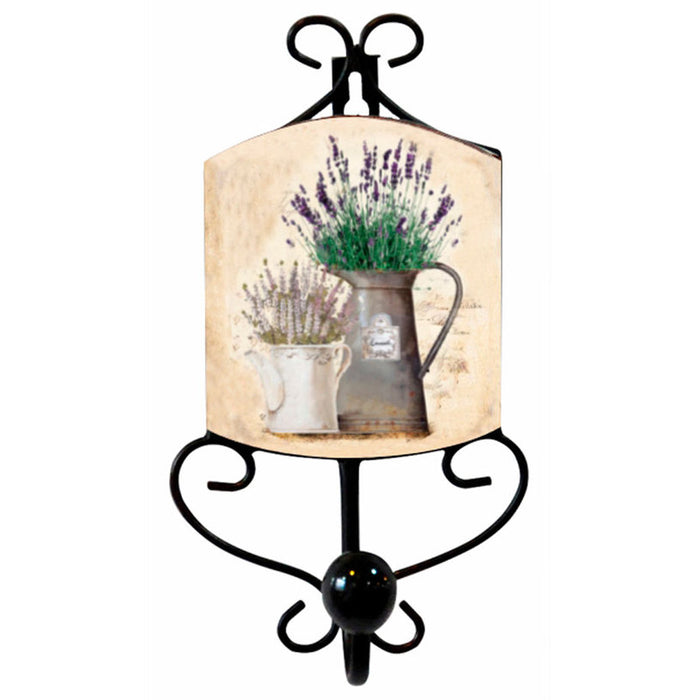 DECORATIVE SINGLE HANGER BLACK WITH FLOWERS