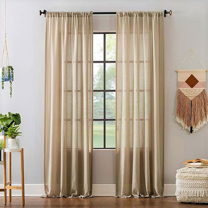 THIN CURTAIN 150X270 CM. BEIGE STRIPES