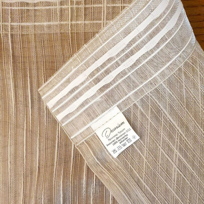 THIN CURTAIN 150X270 CM. BEIGE STRIPES