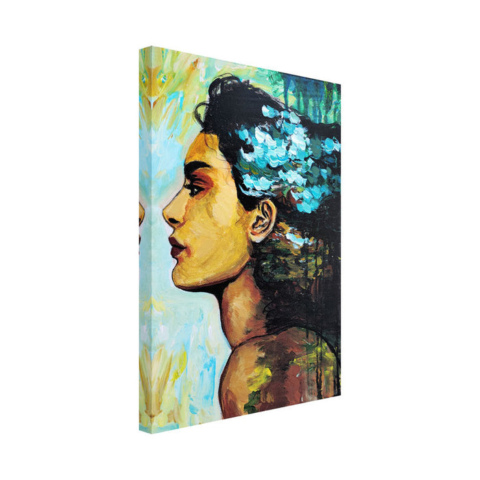 OIL PAINTING 50X70 CM. FEMALE PROFILE