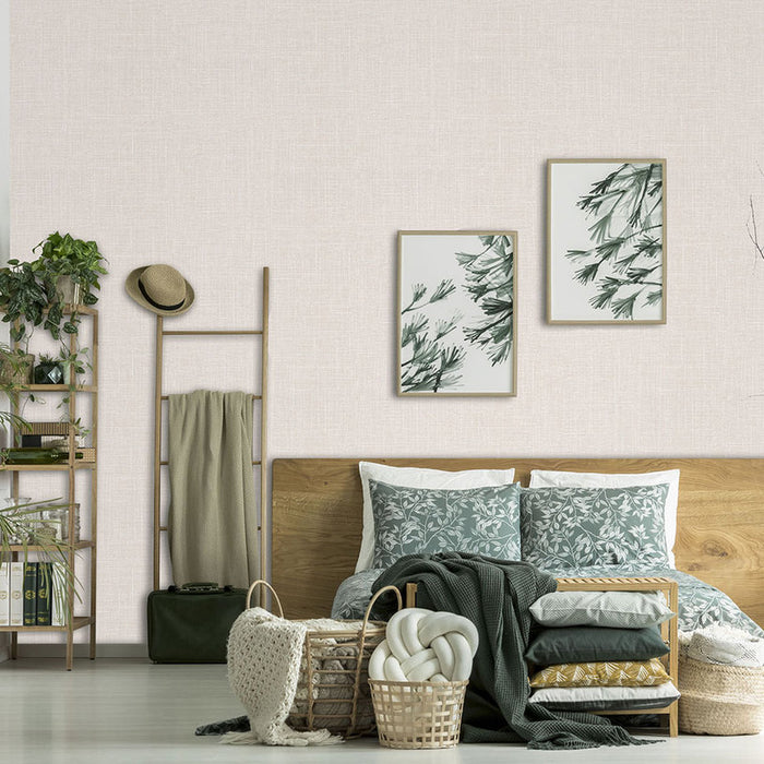 WALLPAPER VINYL SPRING TEXTILE BEIGE