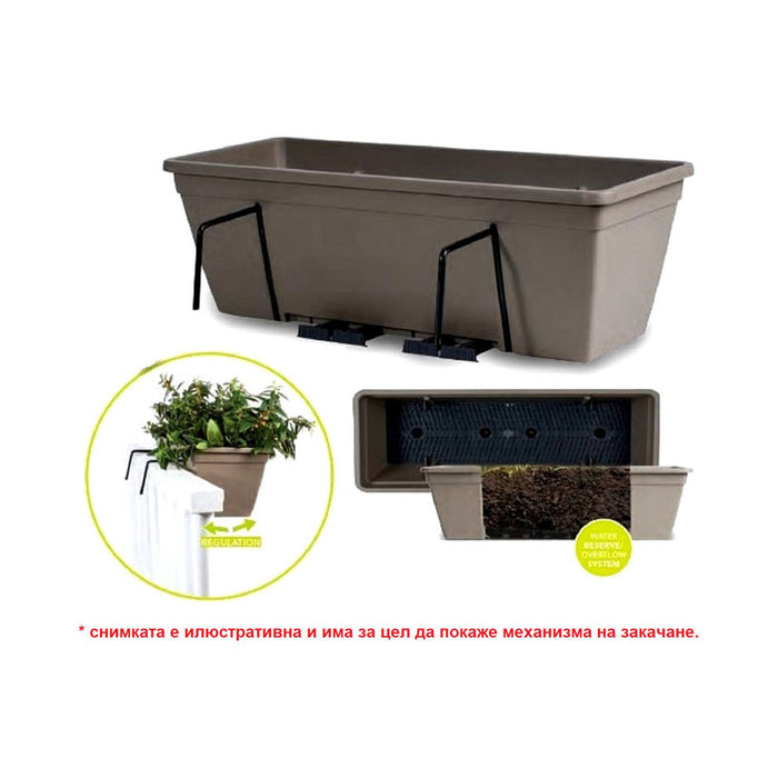 PLASTIC BOX 50CM WITH HOOKS AND DRAINAGE ANVERSA