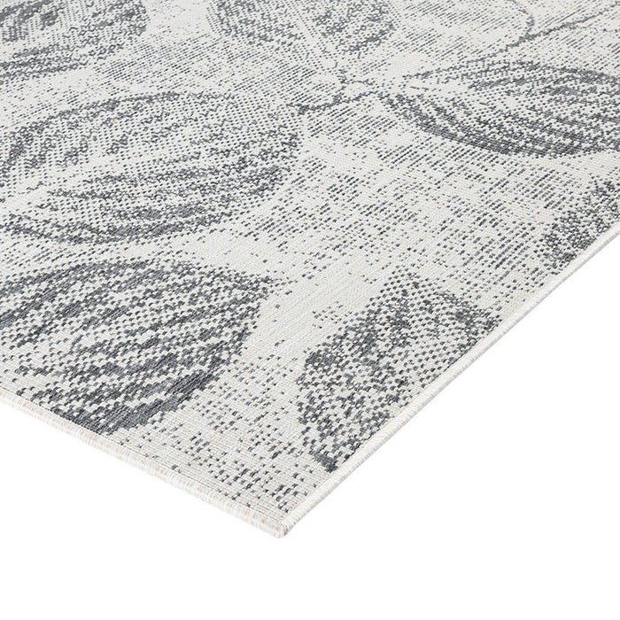 BRUSSELS CARPET 80X150 CM GRAY LEAVES CREAM