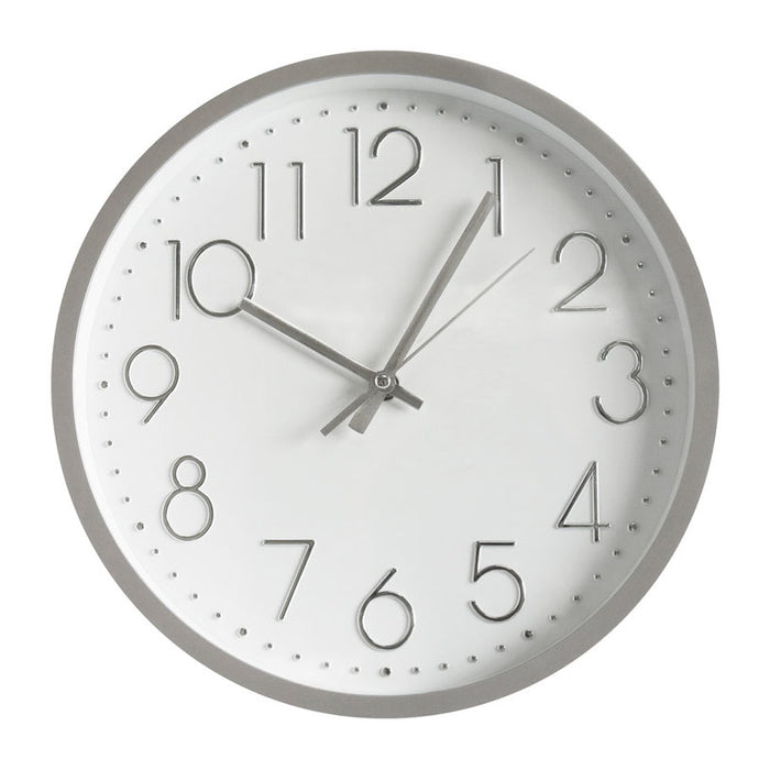 WALL CLOCK F30 CM. SILVER BRIST