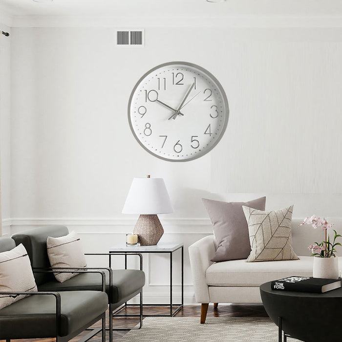 WALL CLOCK F30 CM. SILVER BRIST